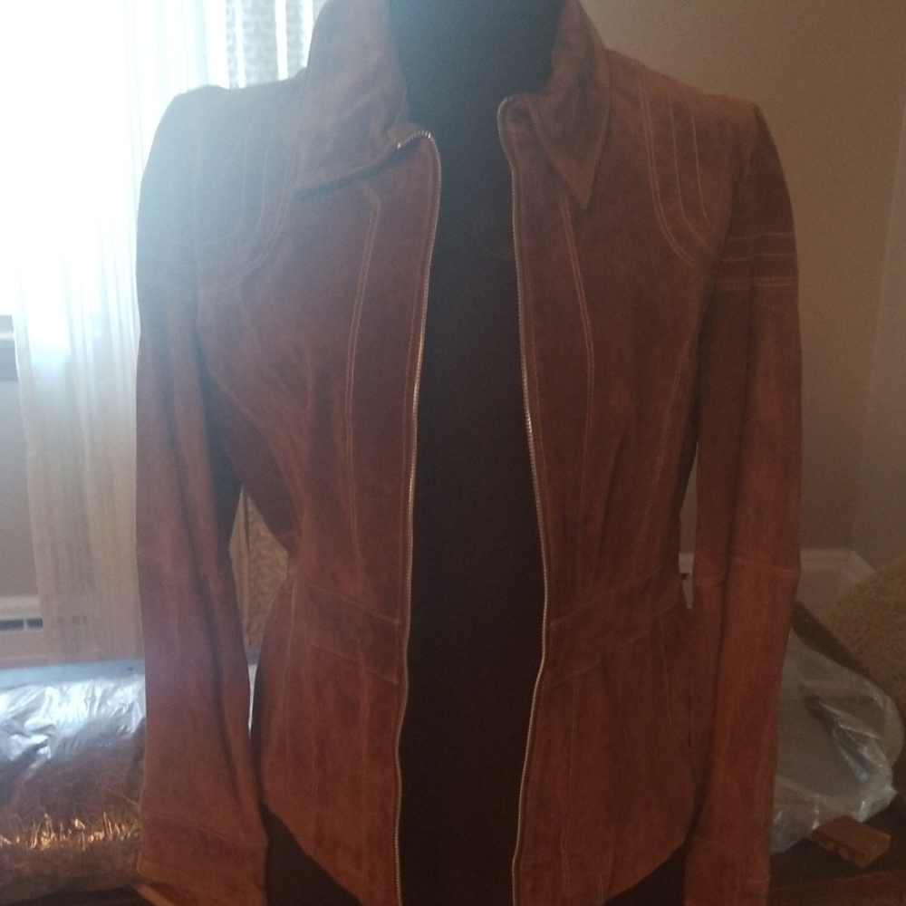 Vintage suede jacket, fitted